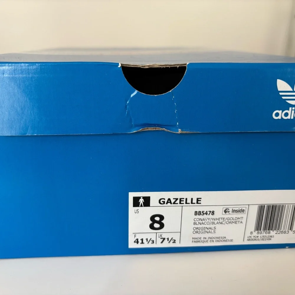 Adidas Gazelle Collegiate Navy & White brand new - Picture 3 of 6